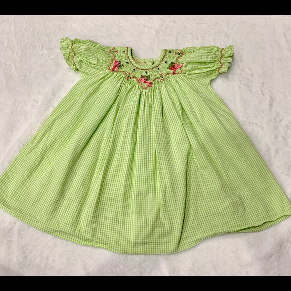 Smocked frog dress